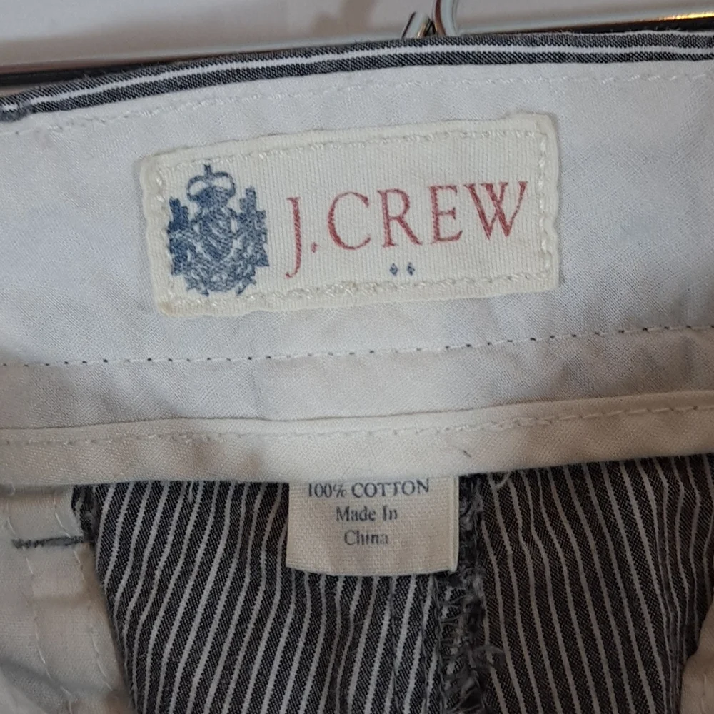 SOLD J. Crew Factory Blue Off White Stripe Flat Front Shorts Men's Size 30 - Picture 7 of 8